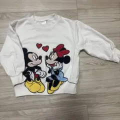 ミッキー　ミニー　トレーナー　100cm ハート