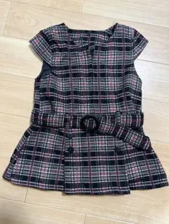 ベビー　チェック柄ワンピース 80