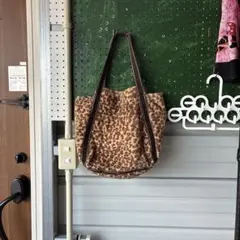 №49ヒョウ柄ファートートバッグ