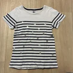 プチバトー　半袖Tシャツ　116cm ストライプ　ドットのサムネイル