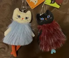 新品2026 カルディ モコネコキーホルダー ペア ハロウィン