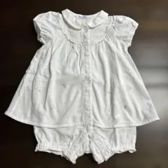 familiar ホワイトロンパース