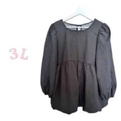 美品！3L パフスリーブ チュニックのサムネイル