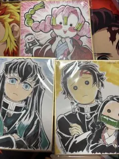 鬼滅　複製ミニ色紙　刀鍛冶の里編　蜜璃　無一郎　炭治郎・禰豆子【3点セット】