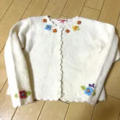 miki House ミキハウス　お花　刺繍　カーディガン　長袖　110