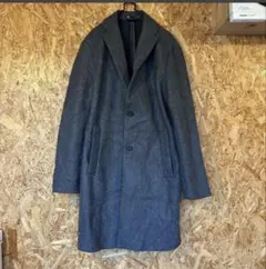 未使用　ZARA ダークグレー ロングコート　シンプルコート