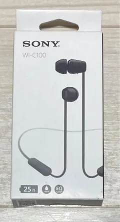SONY ソニー ワイヤレスイヤホン　ヘッドホンWI-C100 B 新品 未使用
