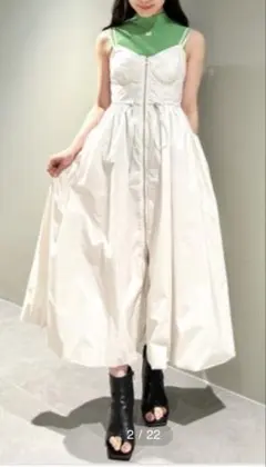 【未使用タグ付き】LILY BROWN コルセットレイヤードワンピース