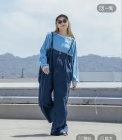 ニコアンド　メイクスタッフ25 サスツキワイドパンツ