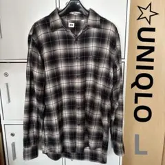 UNIQLO メンズ　チェックシャツ　L ユニクロ　綿100%