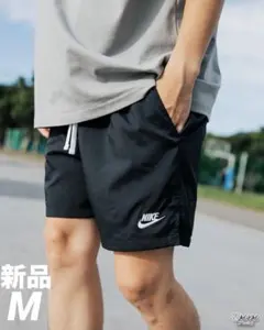 NIKE ナイキ フローウーブンショーツ ショートパンツ ブラック M 新品 黒のサムネイル