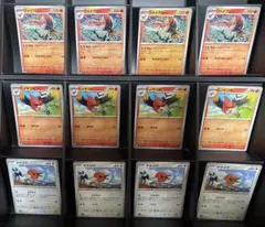 ファイアロー、ヒノヤコマ、ヤヤコマ　進化ライン　各4枚セット