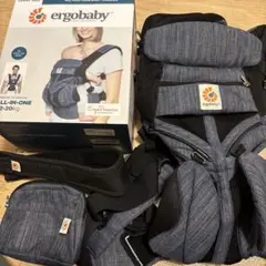 エルゴベビー オムニ360 クールエア 安全ベルト付き インディゴウィーブ