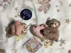 ダッフィー　シェリーメイ　ぬいぐるみバッジ、ストラップセット