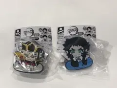 【匿名配送】鬼滅の刃 キャラばんちょうこう ヘアクリップ 童磨 獪岳 2点セット