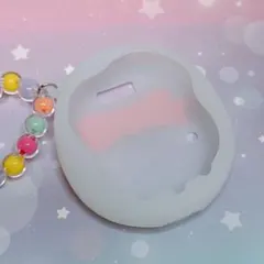 【即日発送】たまごっちユニ uni シリコンカバー　ケース　リボン　ホワイトラメ