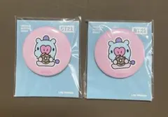 BTS bt21 缶バッジ２点セット　MANG
