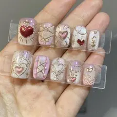 ロマンティックネイルチップ 10個セット