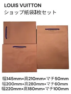 LOUIS VUITTON  ルイ・ヴィトン ショップ紙袋 3枚セット