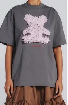 [DSC] レース刺繍ピンクベア Tシャツのサムネイル