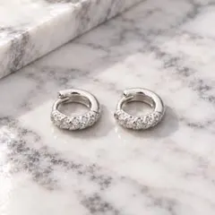 【再入荷！】 6mm 高見え シンプル フープピアス ピアス リングピアス