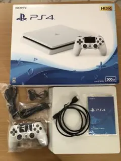SONY PS4 本体 スリム 500GB グレイシャー・ホワイト（スタンド付）