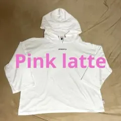 Pink latte 七分袖Tシャツ　フード付き　M