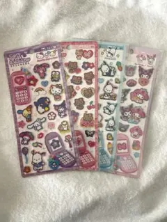 平成はっぴーフォン　サンリオ日焼けキティ　ポチャッコ　クロミマイメロ　4枚セット