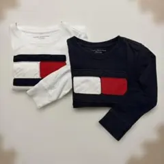 トミーヒルフィガー　ロンＴ　XXS（2〜3) ２枚組