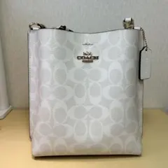 COACH コーチ モリー バケット バッグ2way ホワイト シグネチャー