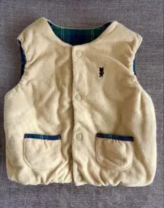 ミキハウス ベビーベスト リバーシブル 綿100% サイズ70 80