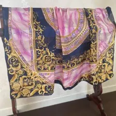 ピエールバルマン 大判スカーフ ショール シルク100%