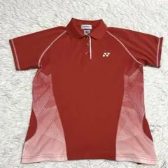 【美品】ヨネックス ユニフォーム ゲームシャツ L レッド バドミントン テニス