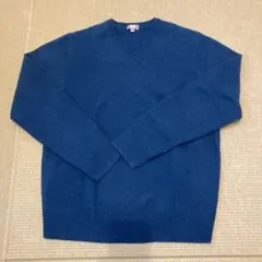 kazu様専用⭐︎UNIQLO ウール Vネックセーター L 青
