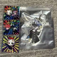 CR mondo キーホルダー クレイジーラクーンマンチョコ シール 付き