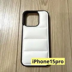 iPhone15pro用ケース、白、ホワイト、スマホカバー