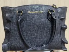Samantha Vega ブラック ハンドバッグ フリル付き