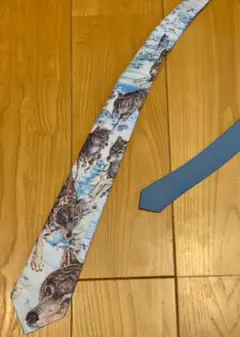 90s USA製　RALPH MARLIN ラルフマーリン　ネクタイ　総柄　動物のサムネイル