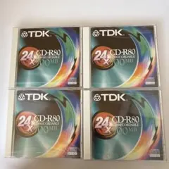 【日本製】TDK CD-R80 700MB 24倍速対応 4枚セット