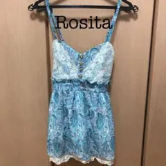 Rosita ロジータ ペイズリー柄 キャミソール バックリボン レースのサムネイル
