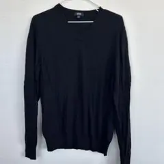 UNIQLO ブラック Vネック セーター S 3