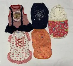 犬服 5点セット カラフルデザイン