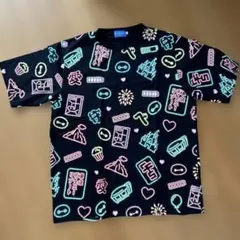 ⭐Tokyo Disney⭐ ベイマックス⭐ネオン柄 Tシャツ⭐ ブラック Lのサムネイル