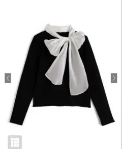 【新品未使用　タグ付き】GRL グレイル リボンニットトップス [gn533]