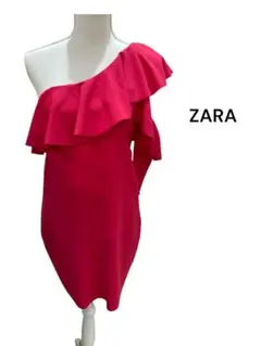 ZARA ピンク フリル付きワンピース