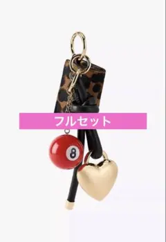 ZARA マルチチャーム付きコインケースキーホルダー ヒョウ柄