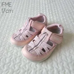 【美品】IFME サンダル 水陸両用 シューズ ピンク キッズ 17cm