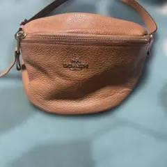 COACH キャメルカラーウエストバッグ　美品
