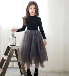 ワンピース フォーマルキッズ　グレー