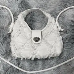 ホワイトデニム　ハンドバッグ